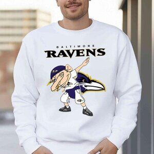 Baltimore Ravens Jeffy Dabbing NFL Football Sweatshirt Funny Retro Graphic 79